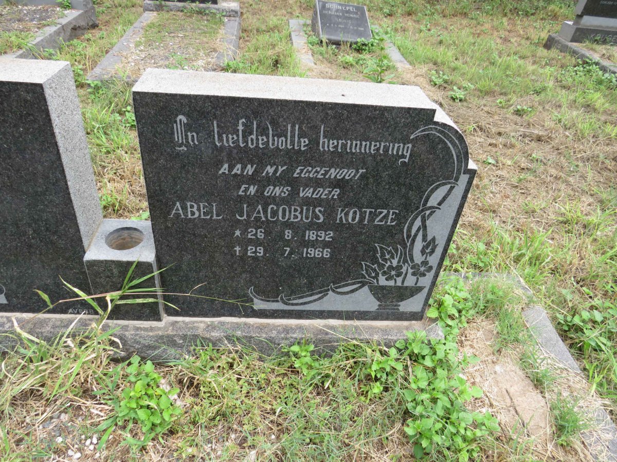 KOTZE Abel Jacobus 1892-1966