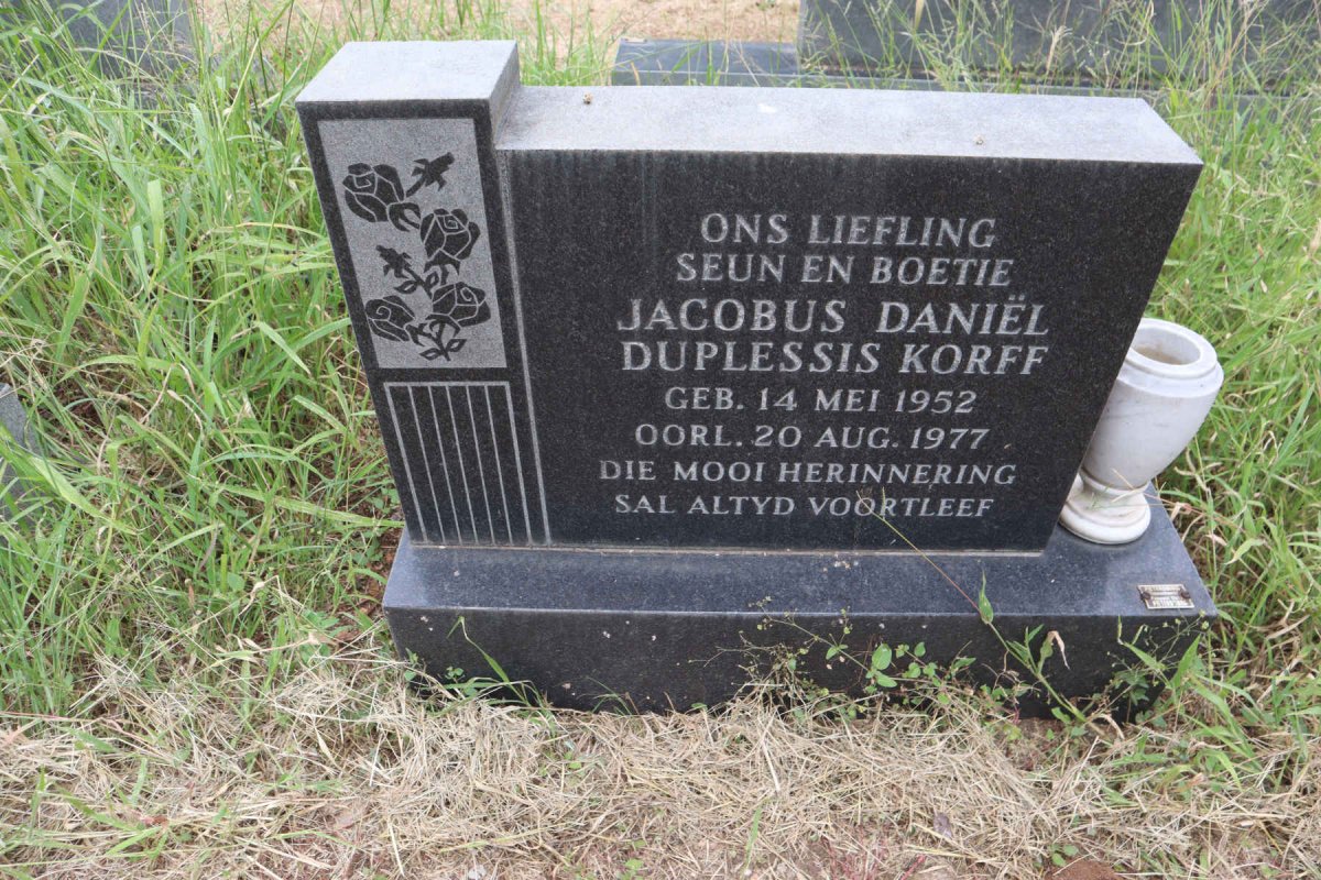 KORFF Jacobus Daniel Du Plessis 1952-1977