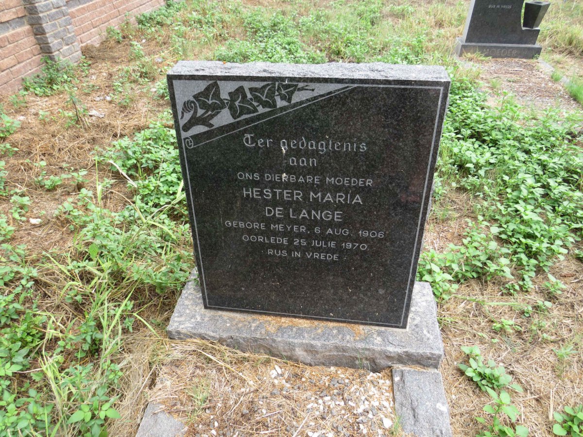 LANGE Hester Maria, de nee MEYER 1906-1970