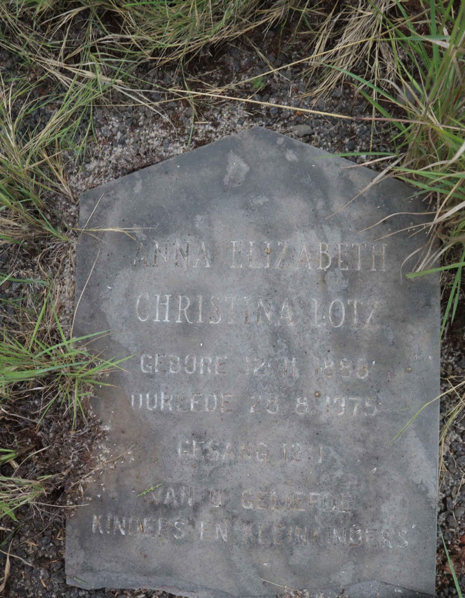 LOTZ Anna Elizabeth Christina 1886-1975