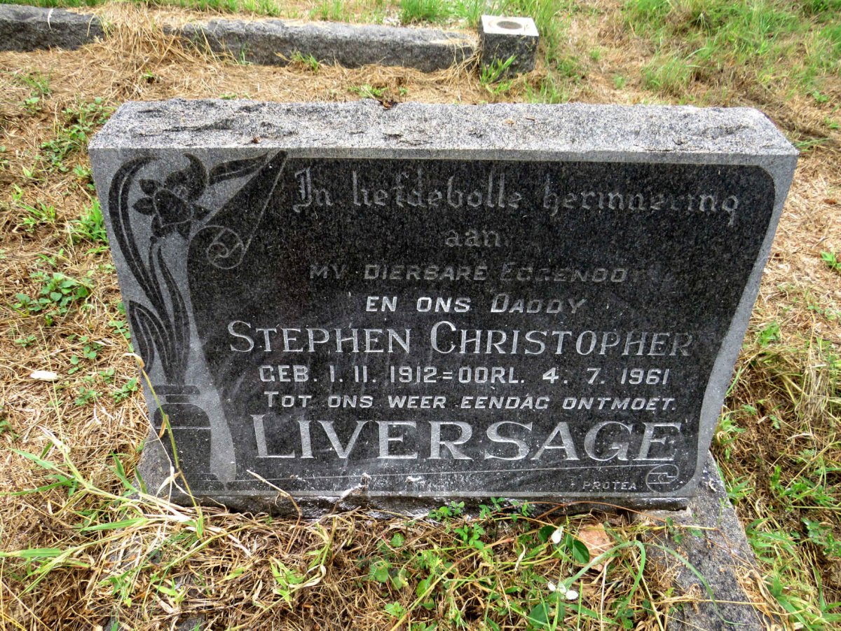LIVERSAGE Stephen Christopher 1912-1961
