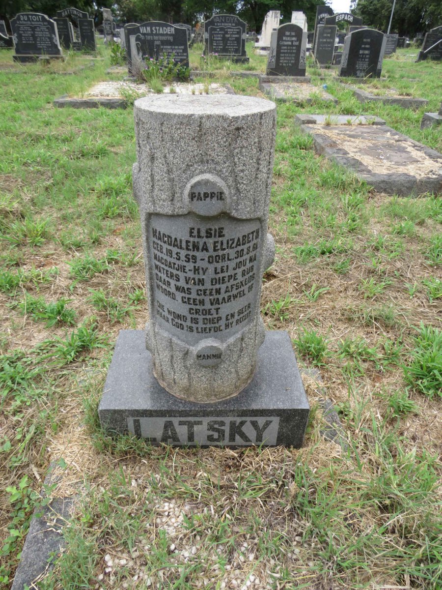 LATSKY Elsie Magdalena Elizabeth 1959-1961