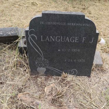 LANGUAGE F.J. 1904-1975
