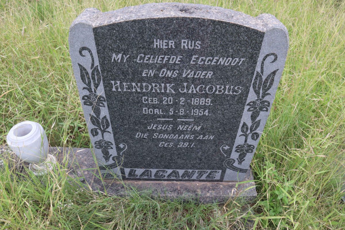 LACANTE Hendrik Jacobus 1889-1954