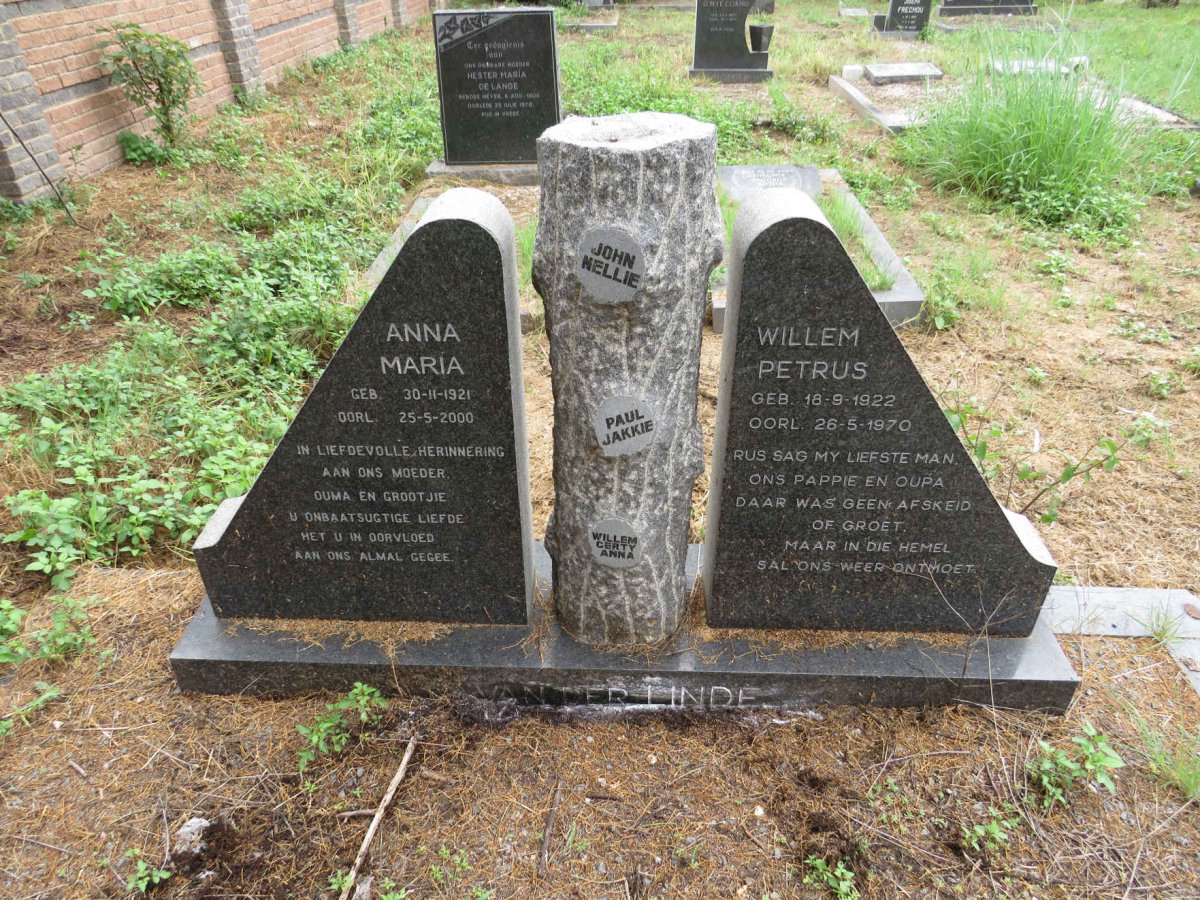 LINDE Willem Petrus, van der 1922-1970 & Anna Maria 1921-2000