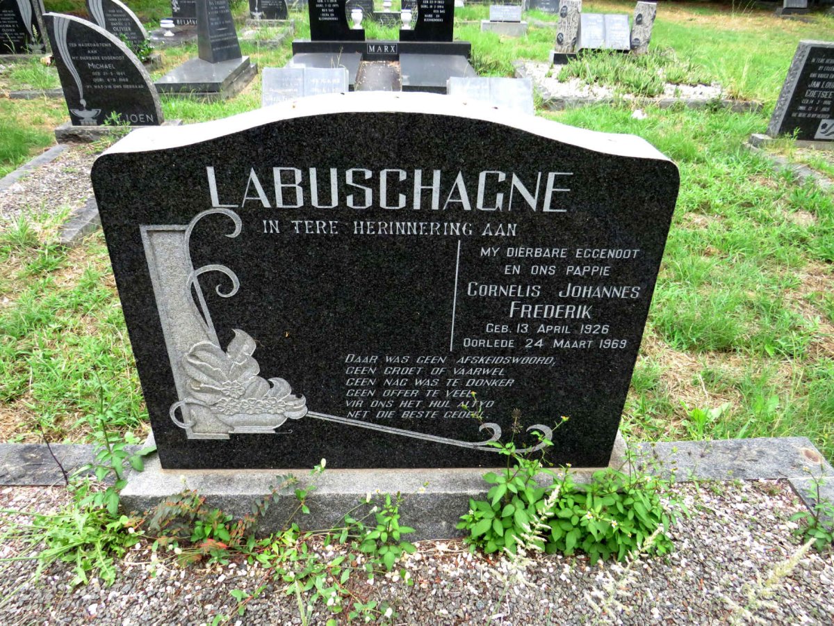 LABUSCHAGNE Cornelis Johannes Frederik 1926-1969