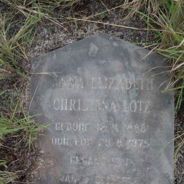 LOTZ Anna Elizabeth Christina 1886-1975