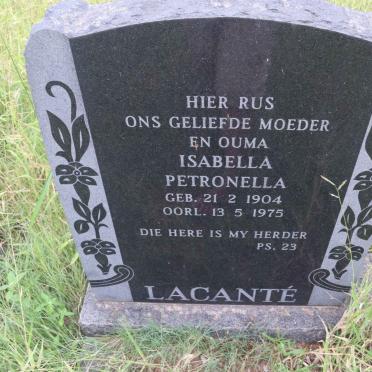 LACANTE Isabella Petronella 1904-1975
