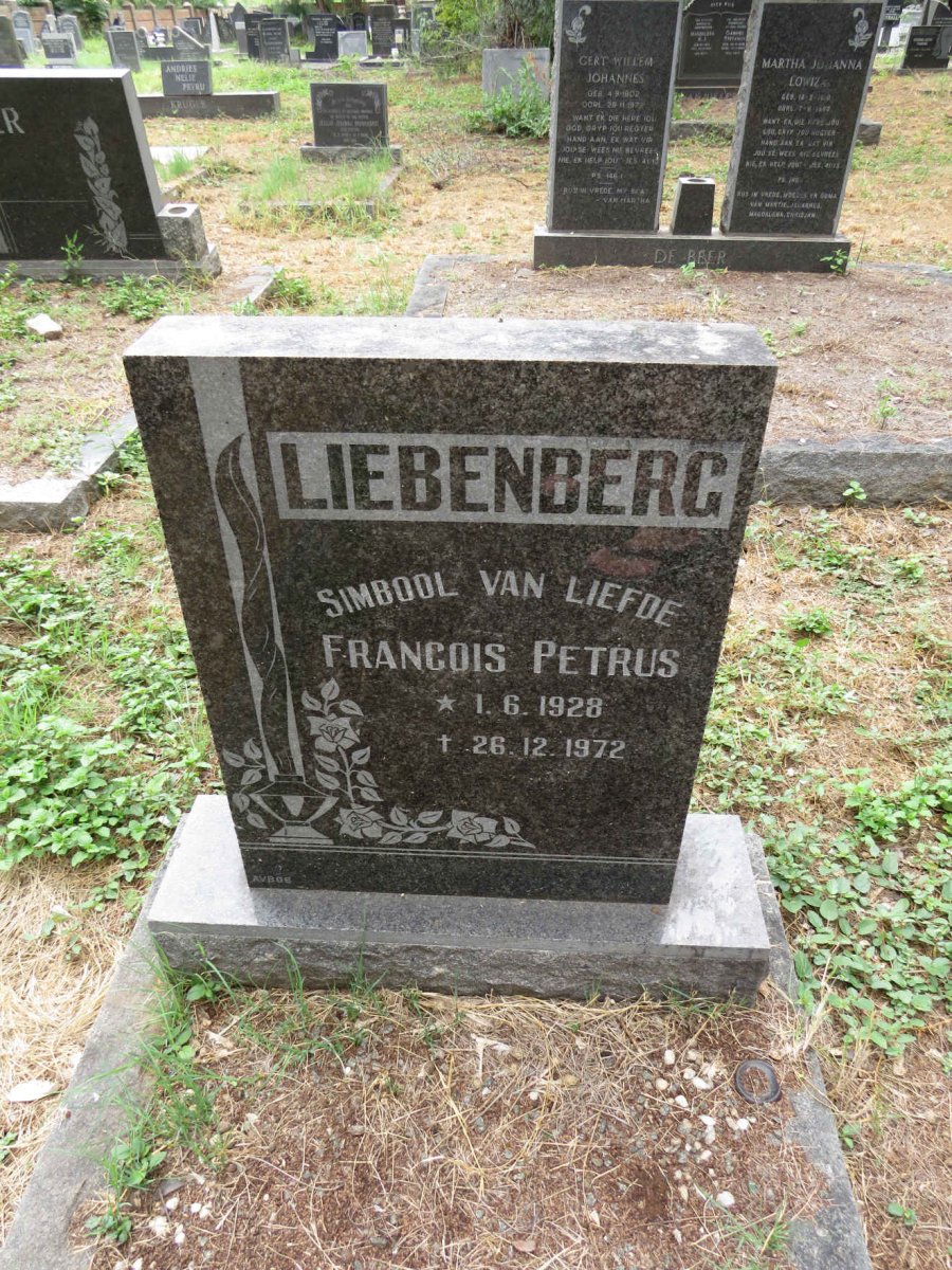 LIEBENBERG Francois Petrus 1928-1972