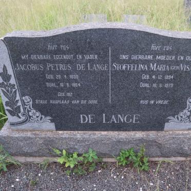 LANGE Jacobus Petrus, de 1890-1954 & Stoffelina Maria nee VISAGIE 1894-1979