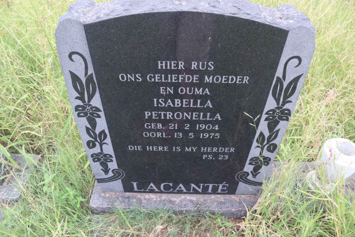 LACANTE Isabella Petronella 1904-1975