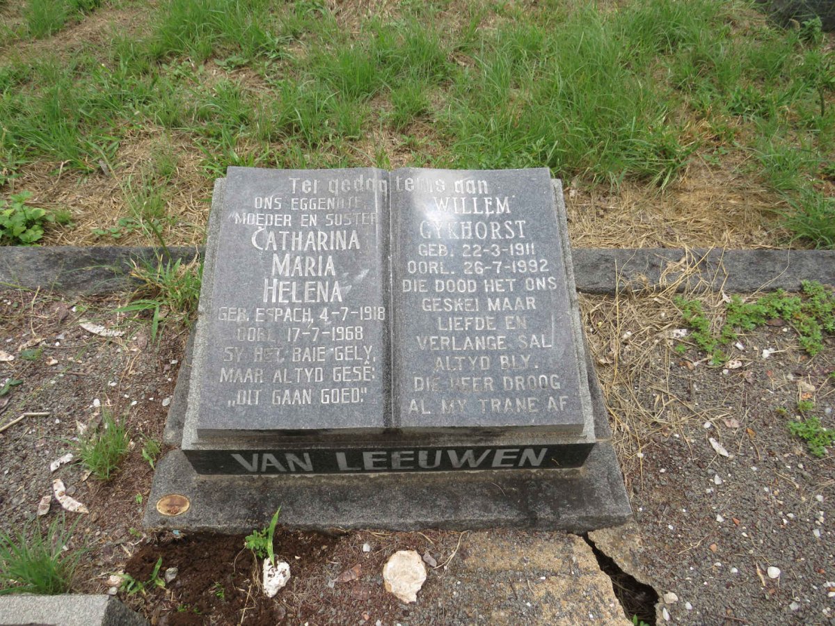LEEUWEN Willem Gykhorst, van 1911-1992 & Catharina Maria Helena 1918-1968