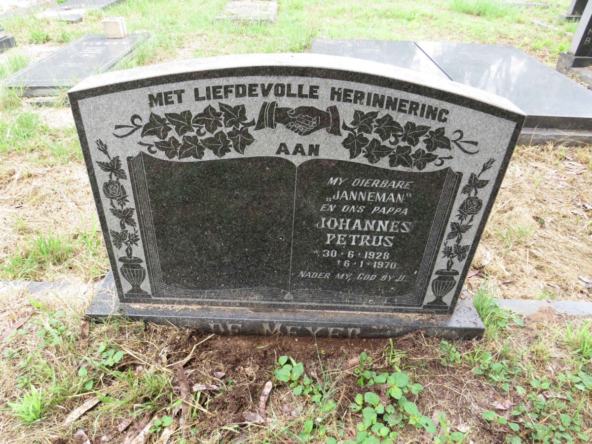 MEYER Johannes Petrus, de 1928-1970