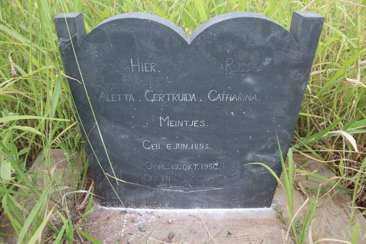 MEINTJES Aletta Gertruida Catharina 1893-1954