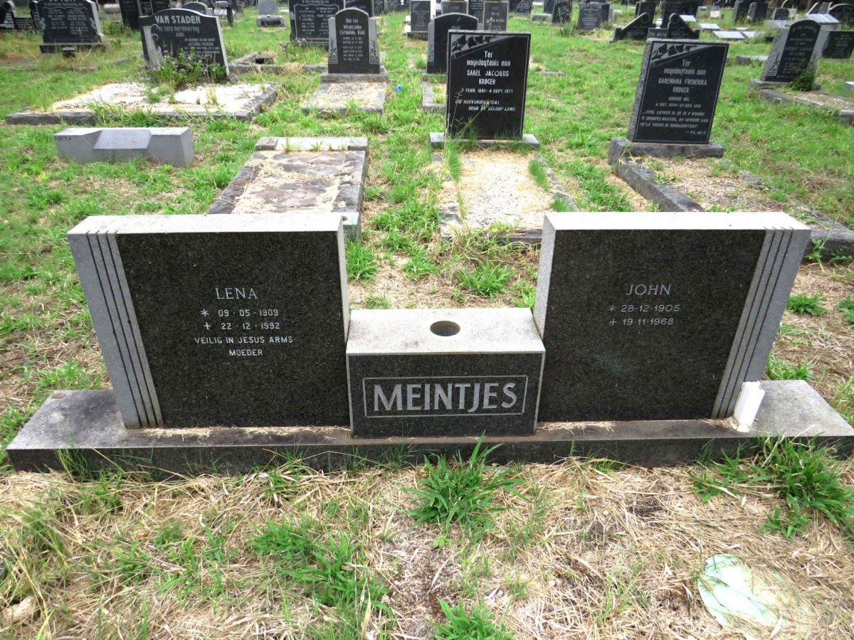MEINTJES John 1905-1968 & Lena 1909-1992