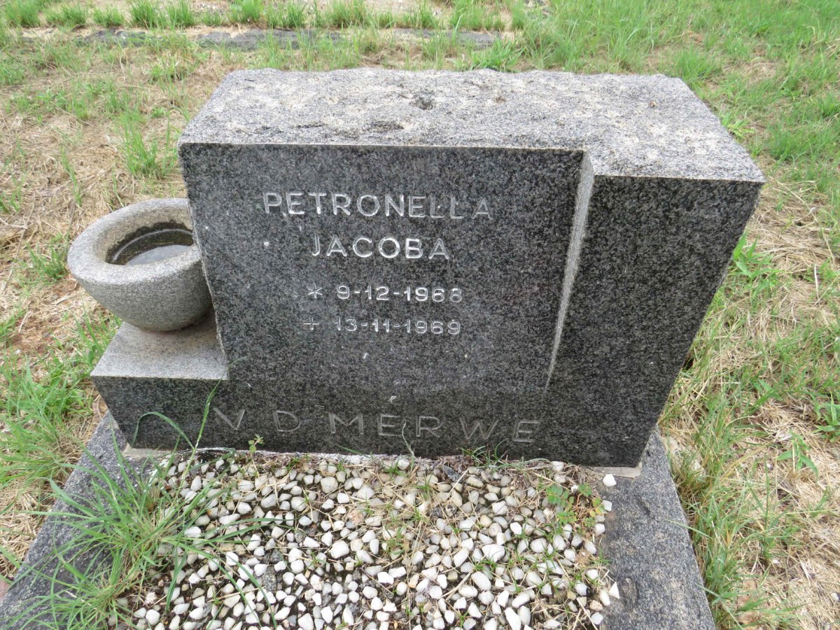 MERWE Petronella Jacoba, van der 1968-1969