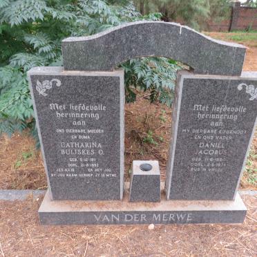 MERWE Daniel Jacobus, van der 1880-1971 & Catharina Buijskes O. 1911-1992