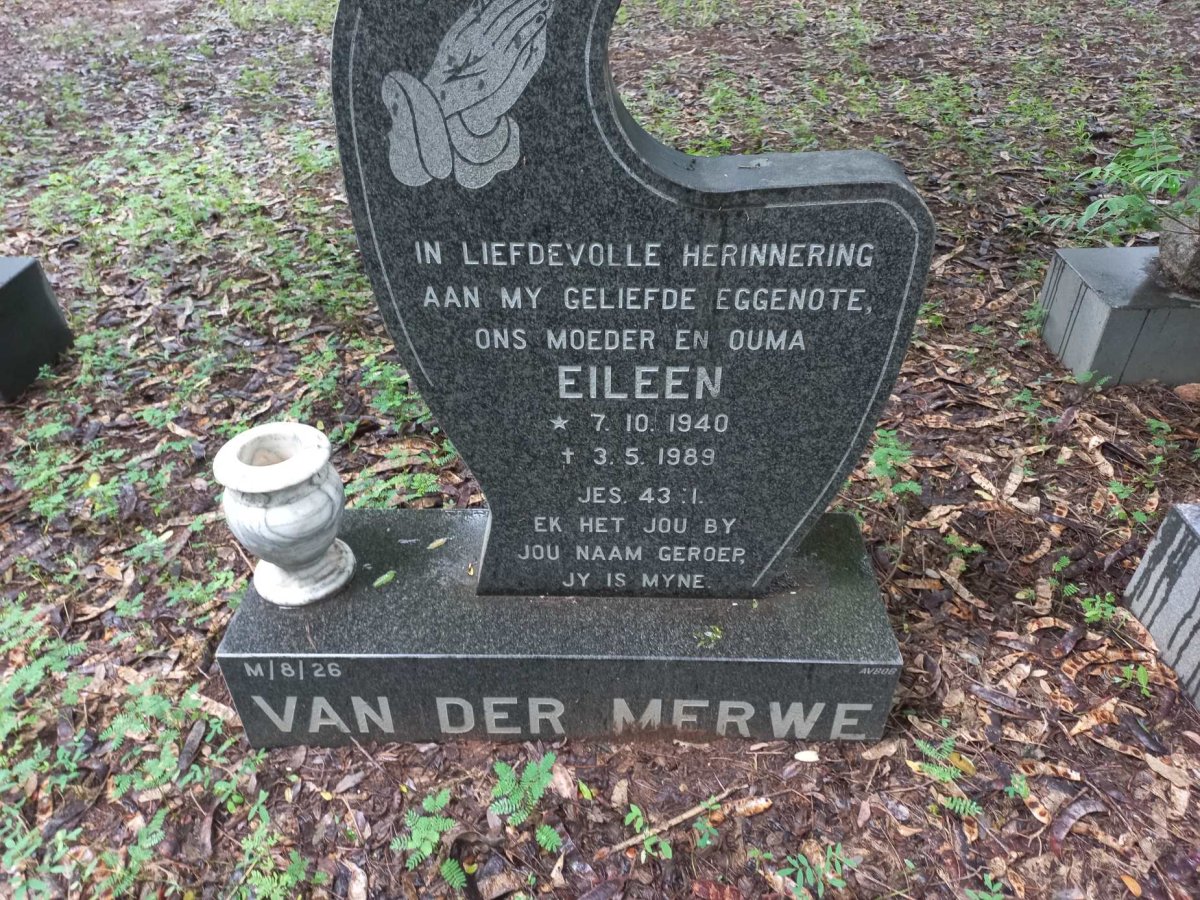 MERWE Eileen, van der 1940-1989
