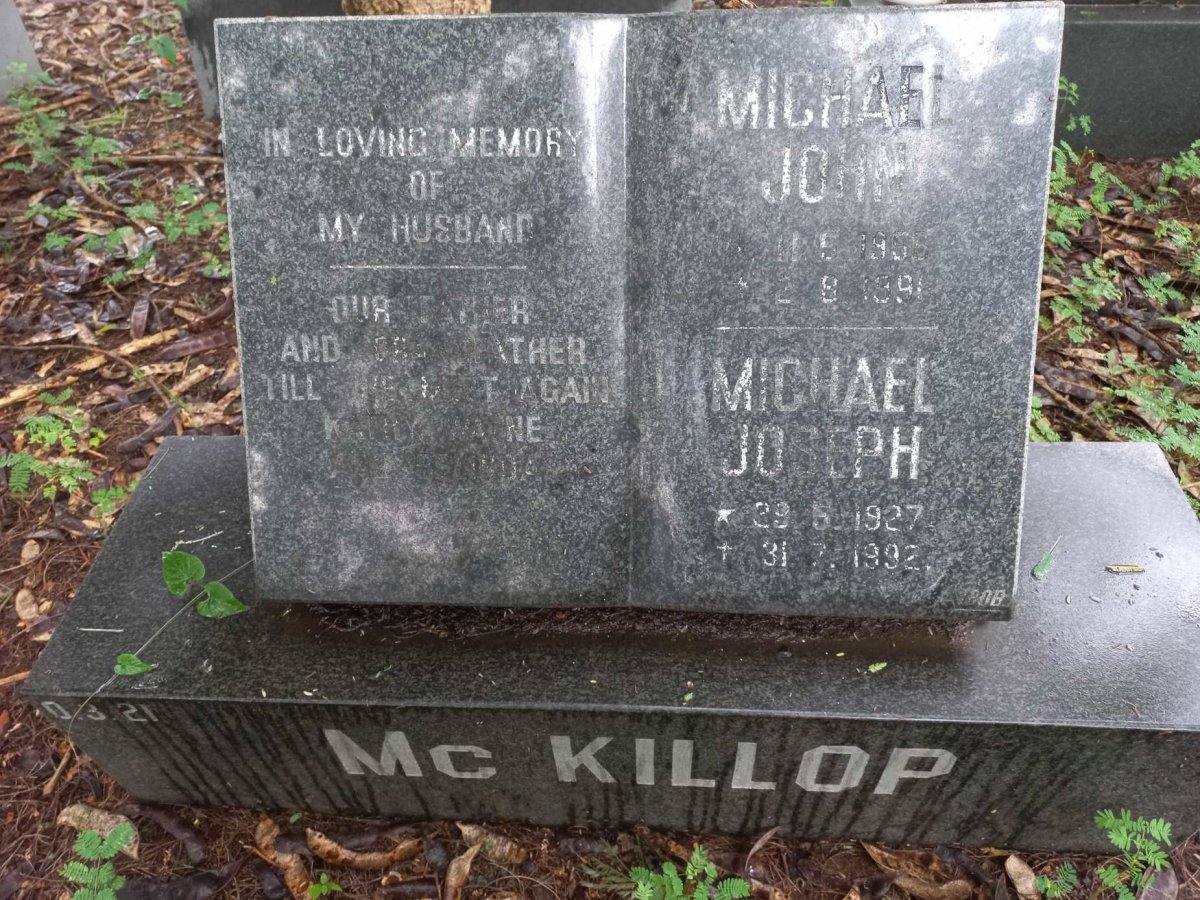 McKILLOP Michael John 195?-1991 :: Michael Joseph 1927-1992