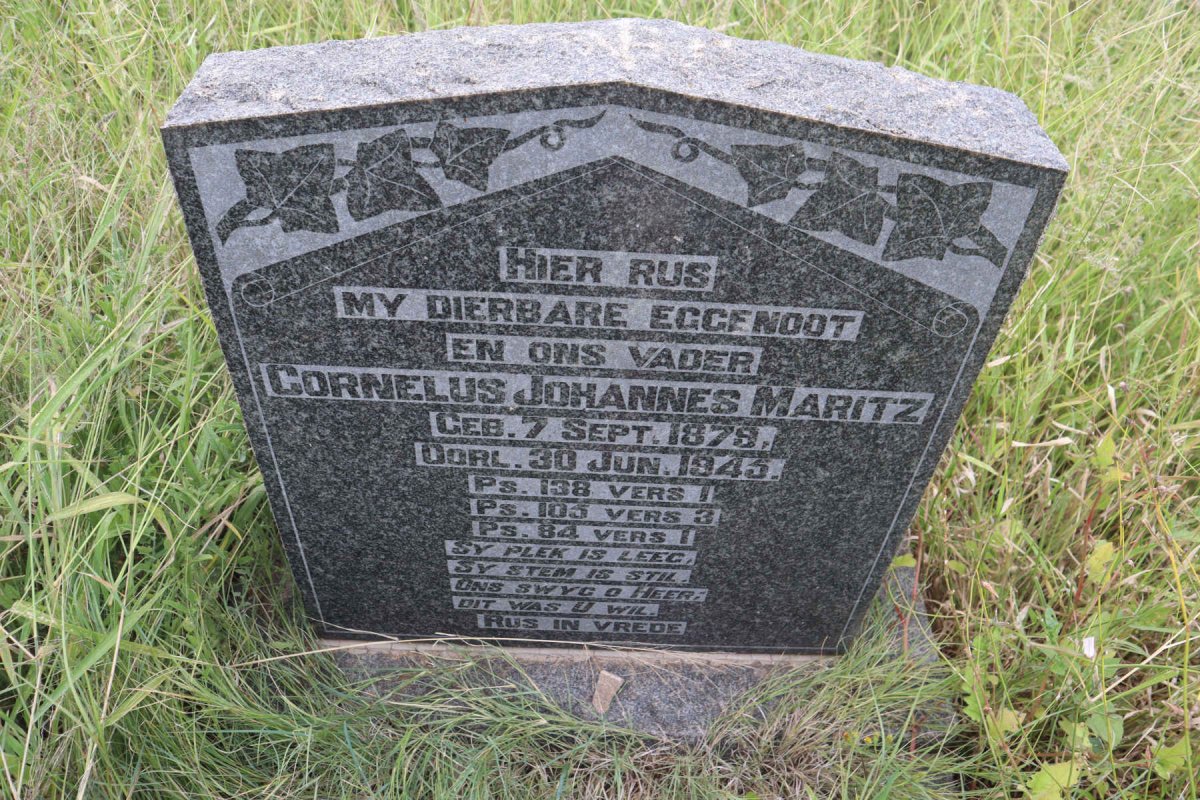 MARITZ Cornelus Johannes 1879-1945