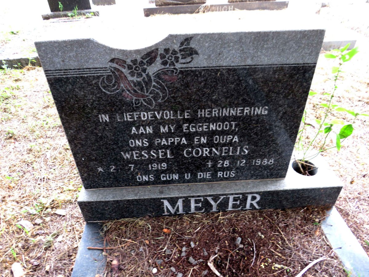 MEYER Wessel Cornelis 1919-1988