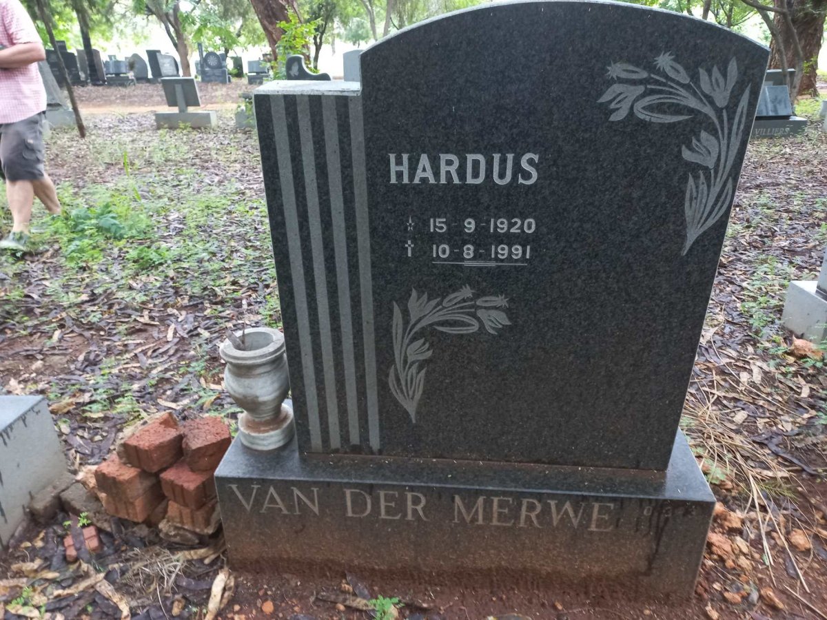 MERWE Hardus, van der 1920-1991
