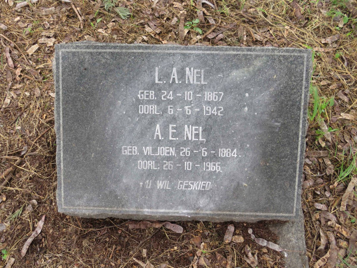 NEL L.A 1867-1942 & A.E VILJOEN 1884-1966