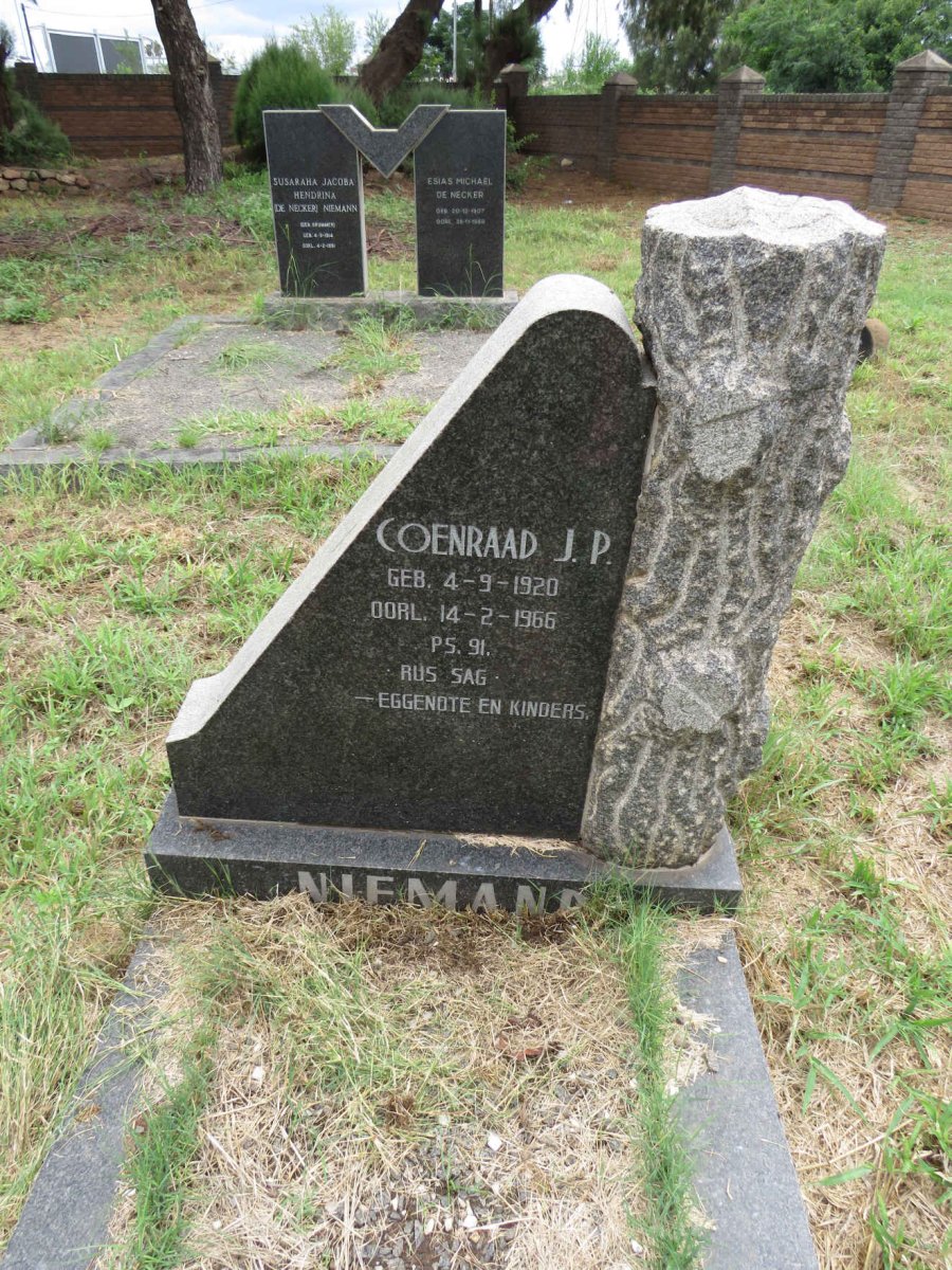NIEMAND Coenraad J.P. 1920-1966