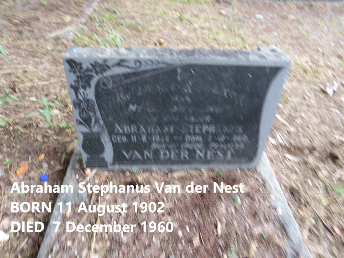 NEST Abraham Stephanus, van der 1902-1960