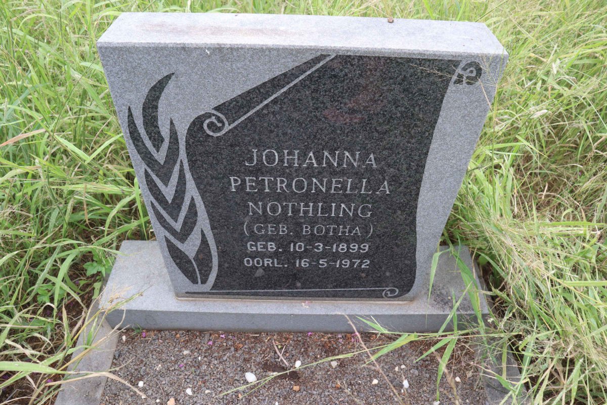 NOTHLING Johanna Petronella nee BOTHA 1899-1972
