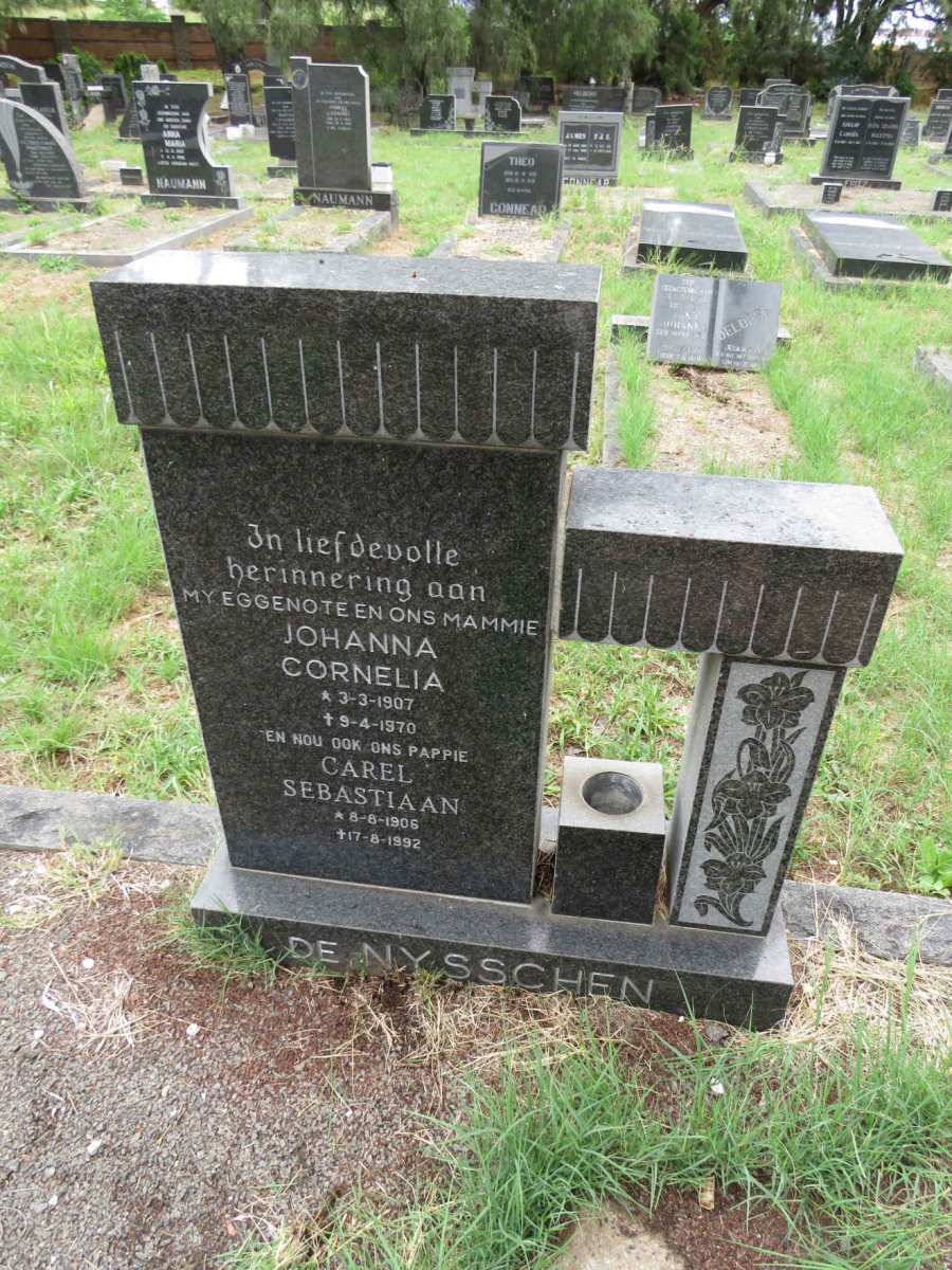 NYSSCHEN Carel Sebastiaan, de 1905-1992 & Johanna Cornelia 1907-1970
