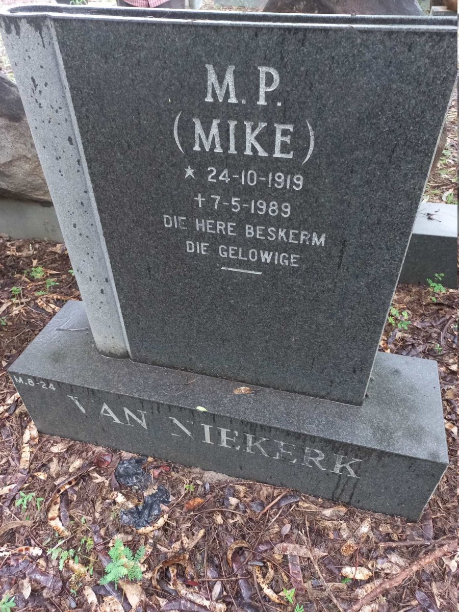 NIEKERK M.P., van 1919-1989