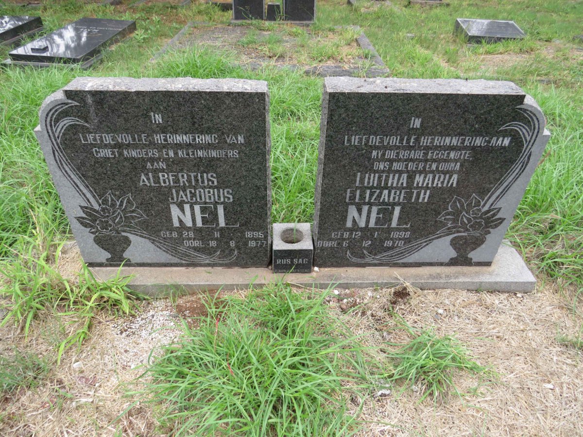 NEL Albertus Jacobus 1895-1977 & Luitha Maria Elizabeth 1898-1970