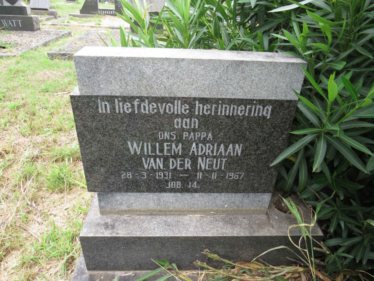 NEUT Willem Adriaan, van der 1931-1967