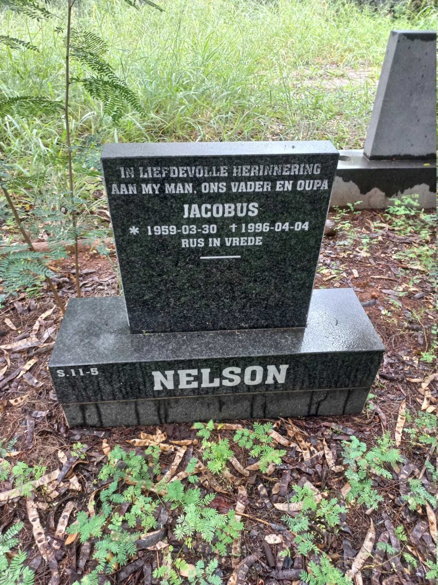 NELSON Jacobus 1959-1996