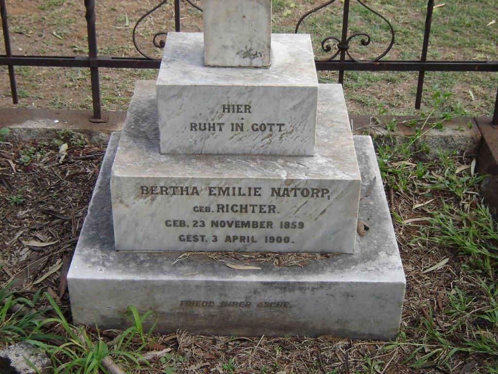 NATORP Bertha Emilie nee RICHTER 1859-1900