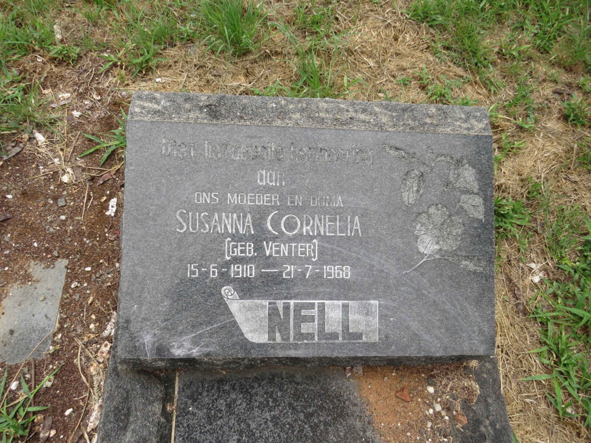 NELL Susanna Cornelia nee VENTER 1910-1968