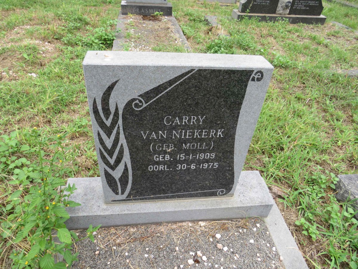 NIEKERK Carry, van nee MOLL 1903-1975