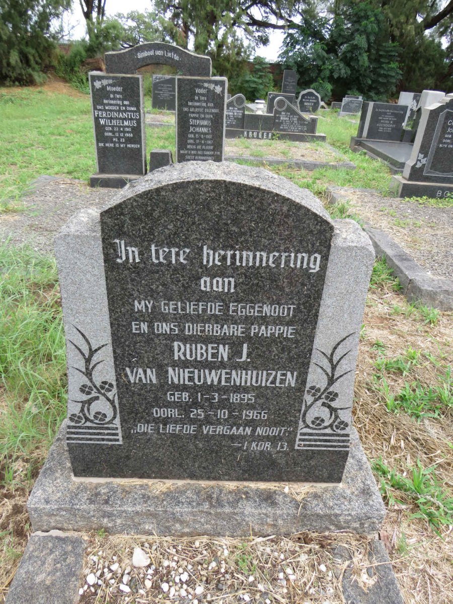 NIEUWENHUIZEN Ruben J., van 1895-1966