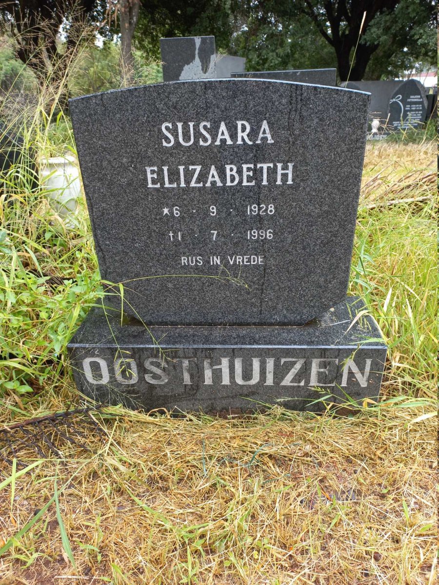 OOSTHUIZEN Susara Elizabeth 1928-1996