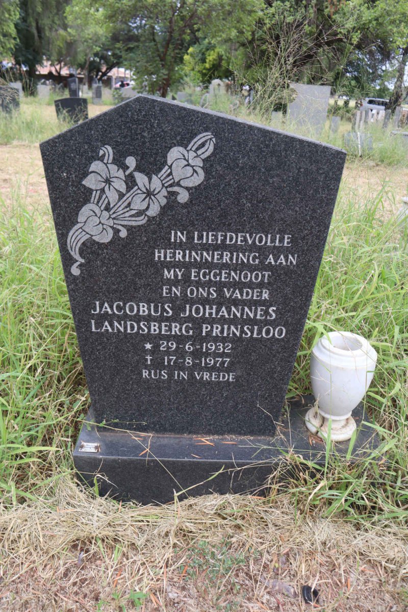 PRINSLOO Jacobus Johannes Landsberg 1932-1977
