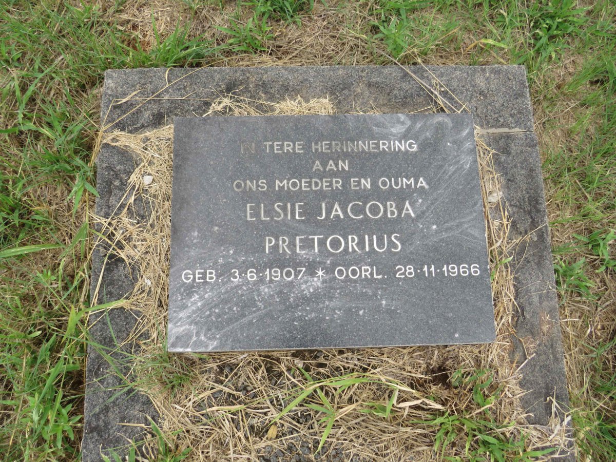 PRETORIUS Elsie Jacoba 1907-1966