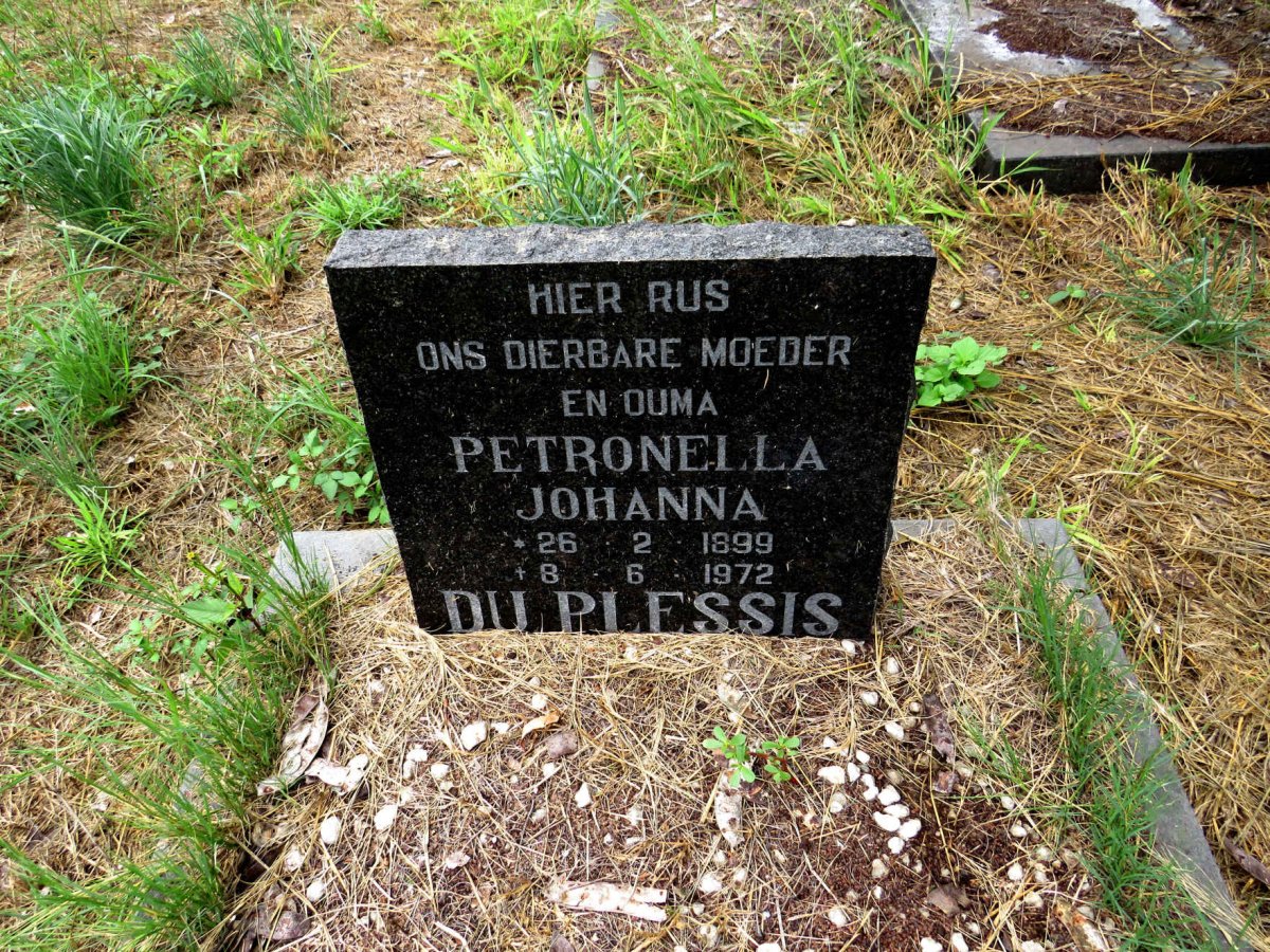 PLESSIS Petronella Johanna, du 1899-1972