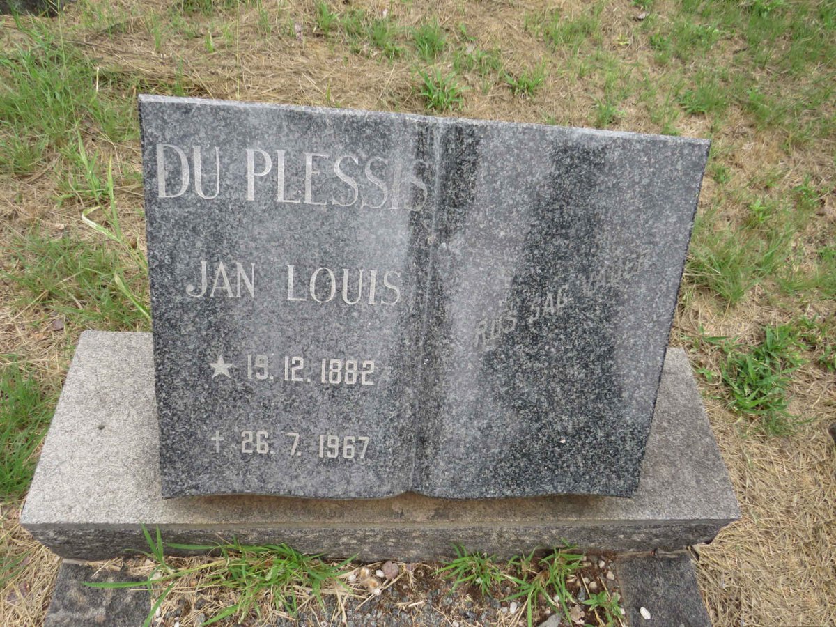 PLESSIS Jan Louis, du 1882-1967