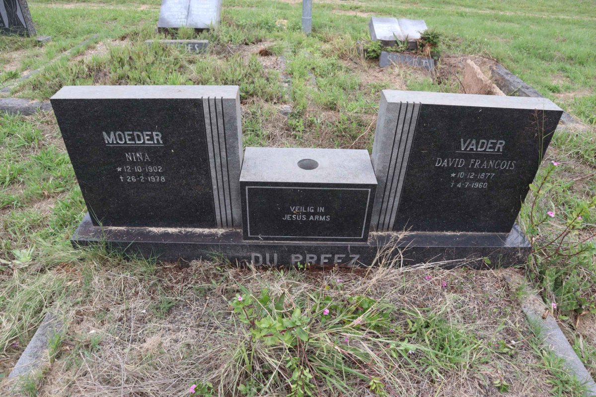 PREEZ David Francois, du 1877-1960 & Nina 1902-1978
