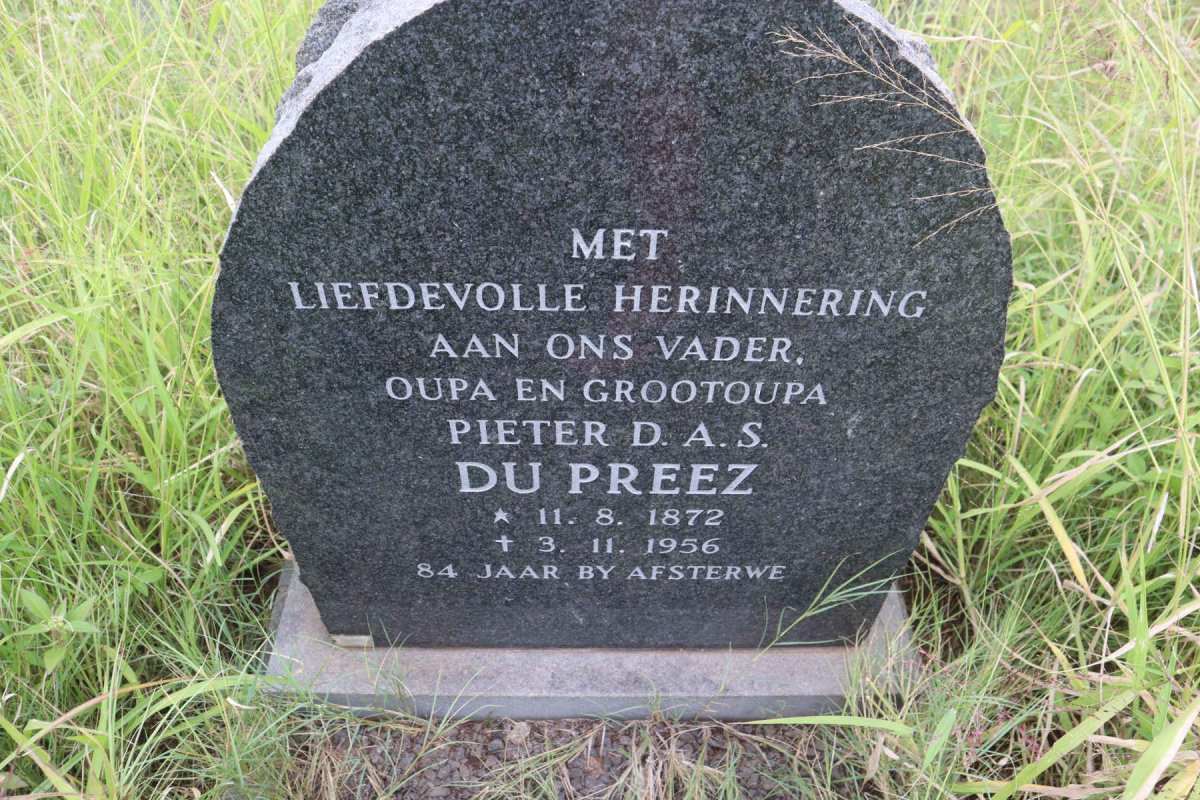 PREEZ Pieter D.A.S., du 1872-1956