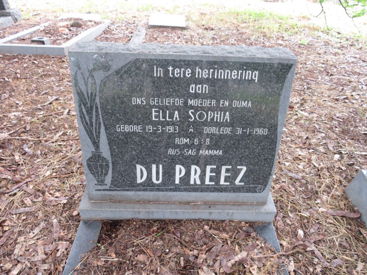 PREEZ Ella Sophia, du 1913-1968
