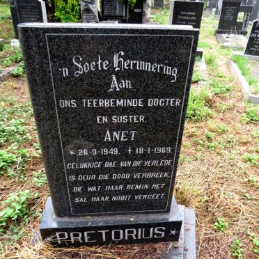 PRETORIUS Anet 1949-1969