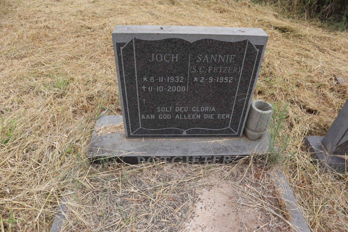 POTGIETER Joch 1932-2000 & Sannie nee PETZER 1952-