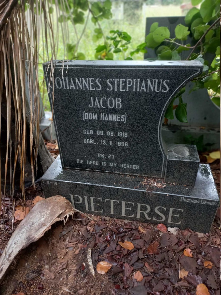 PIETERSE Johannes Stephanus Jacob 1919-1996 